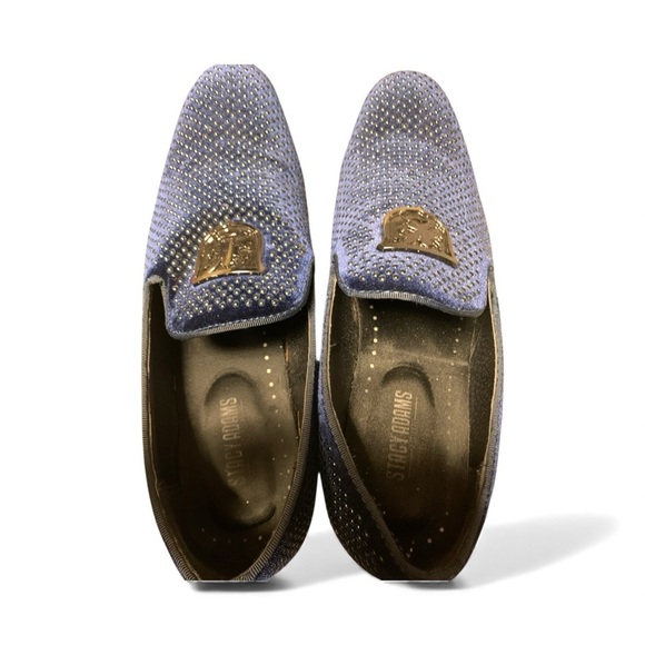 Stacy Adams Navy Studded Loafers